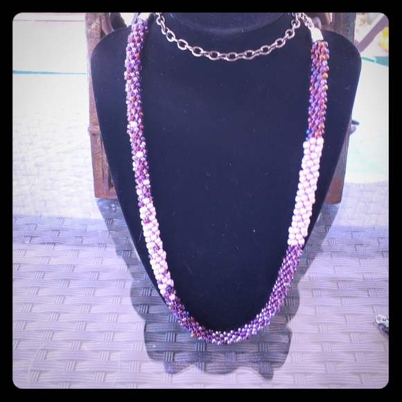 Handmade with care Czech glass beaded necklace bra - Picture 1 of 1